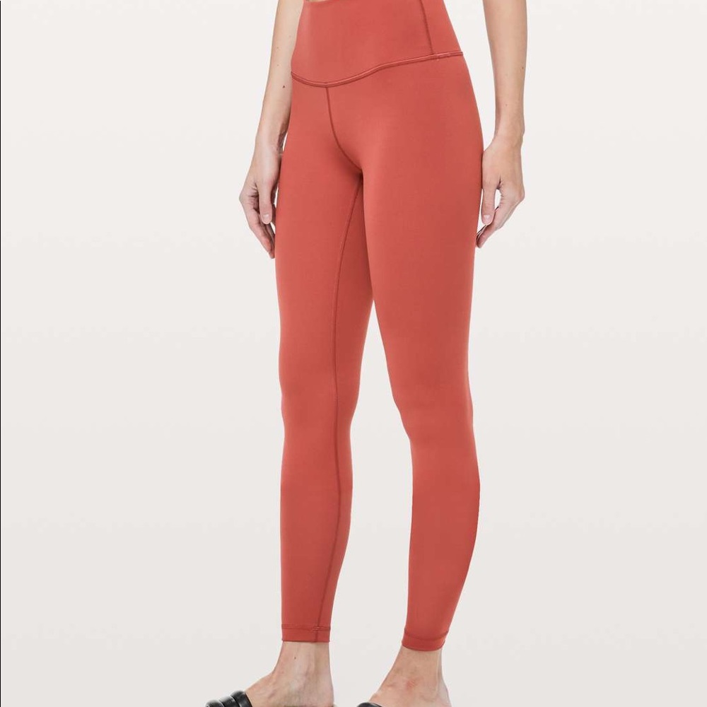 NWT Lululemon Wunder Under Leggings 28” - Brick Rose